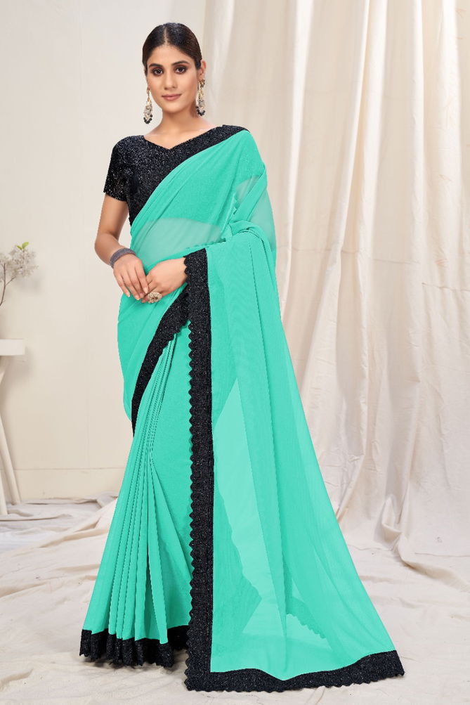 Sutram Hit Colour 10 Fancy Party Wear Georgette Saree Collection